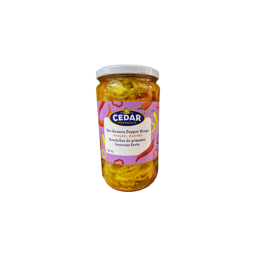 CEDAR rondelles de piments bananes forts 750ml