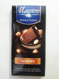 Maestro chocolat noir aux noisettes 90g