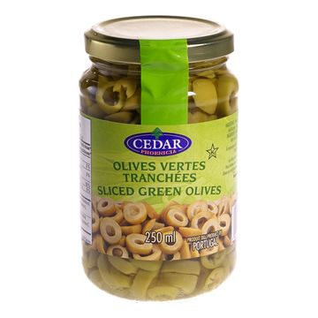CEDAR olives vertes tranchées 250ml