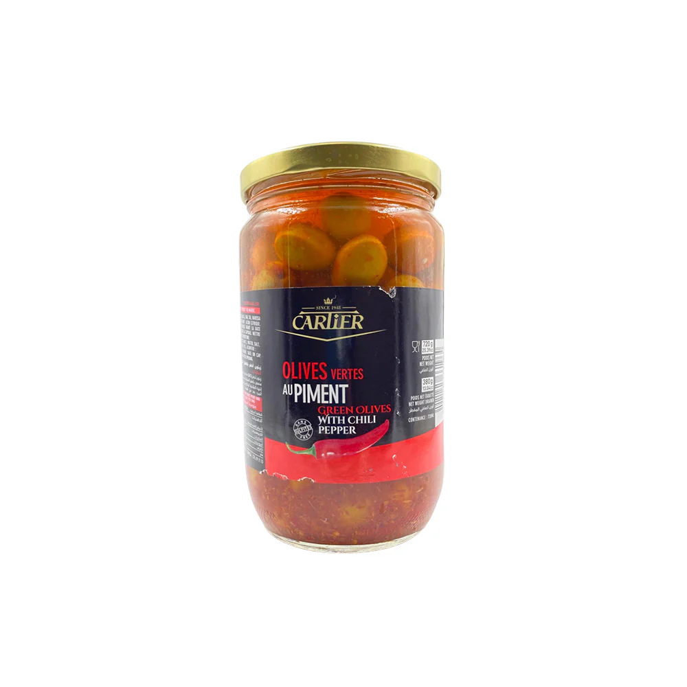 Carlier olives vertes au piment 720g