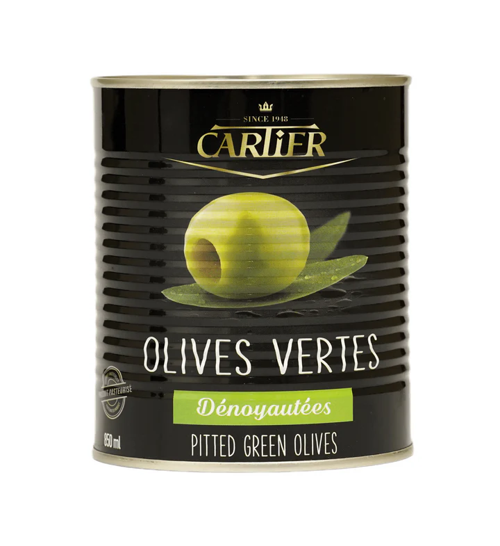 Carlier olives vertes rondelles 850g