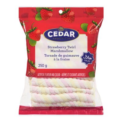 CEDAR Torsades de guimauve à la fraise 250g