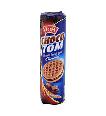 Chocotom biscuits cacaoté fourré à la crème goût lait 190g