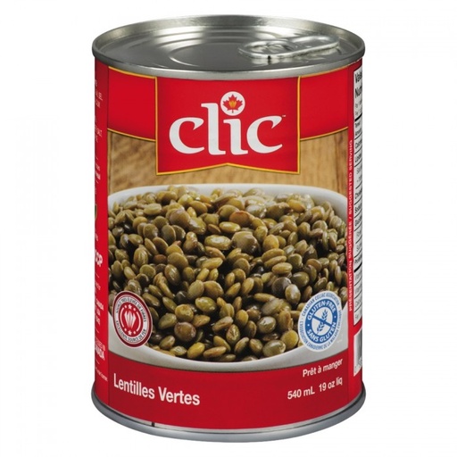Clic lentilles vertes 540ml