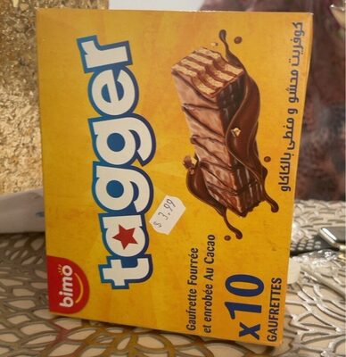 Bimo tagger gaufrette fourrée et enrobée au cacao 240g
