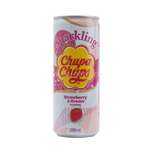 Chupa chyps sparkling strawberry and cream Flavour 250ml