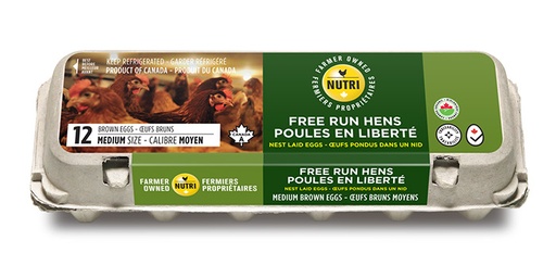 Oeufs Nutri Poules en Liberté Brun Moyen